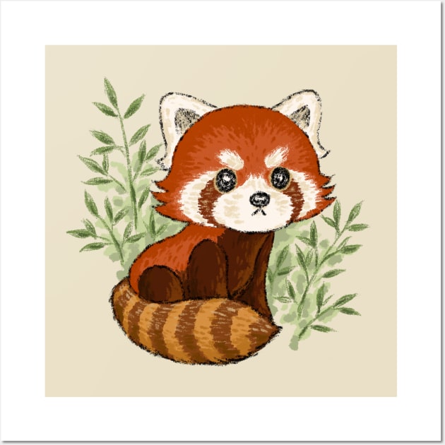 Red panda in nature Wall Art by sanogawa